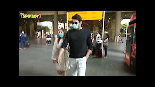 Sidharth Shukla and Shehnaaz Gill Spotted at the Mumbai Airport | SpotboyE