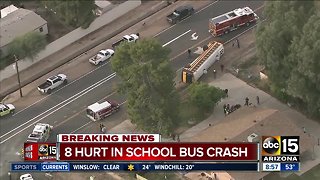 8 kids on board bus involved in West Valley rollover