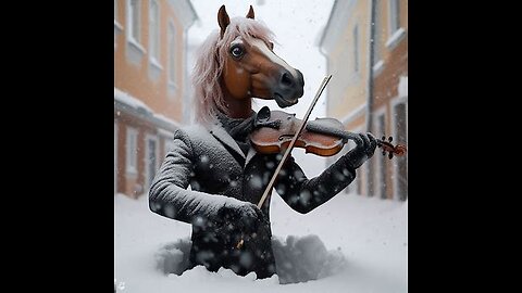 Horse play on violin