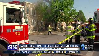 Three separate fires reported in East Baltimore