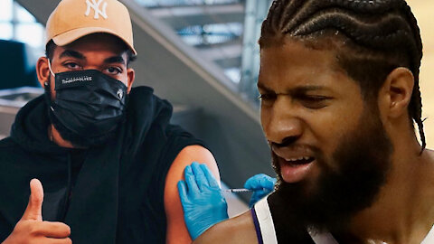 Paul George DRAGGED For Questionable Comment On Pic Of Karl-Anthony Towns Getting COVID Vaccine