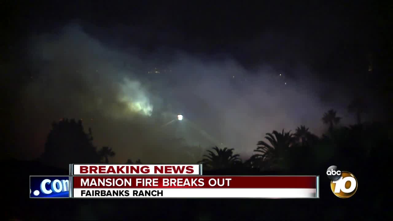 Crews knock down mansion fire in Rancho Santa Fe