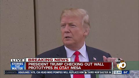 President Trump delivers remarks at Otay Mesa border wall prototypes