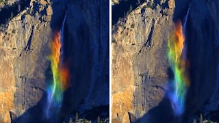 Absolutely jaw-dropping natural phenomena occurs at Yosemite Falls
