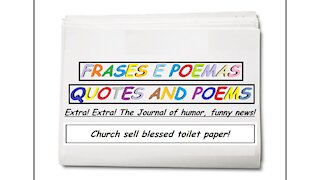 Funny news: Church sell blessed toilet paper! [Quotes and Poems]