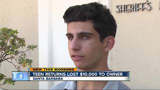 Teen finds $10K, returns it to owner