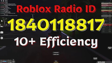 Efficiency Roblox Radio Codes/IDs