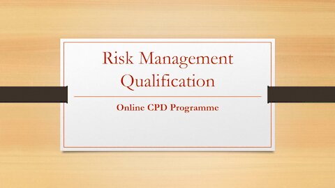Risk Management Qualification