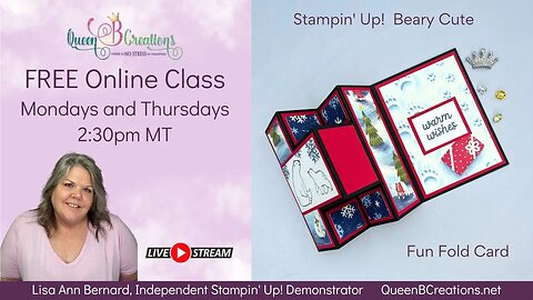 👑 Stampin' Up! Beary Cute Tri Fold Shutter Card