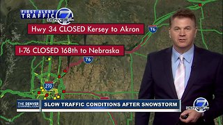 Jayson Luber 7 a.m. traffic update as snowstorm leaves Colorado