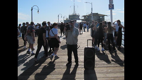 Brother in Christ, - David G. is preaching the Gospel on the Santa Monica Pier, -Sat., 2-24-2024