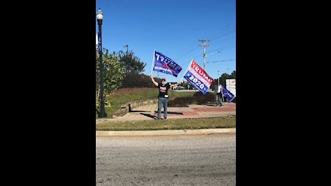 2nd Video - Trump flag rally corner of State Route 81 and highway 78 Loganville Georgia