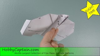 Paper Plane - The Sea Hawk - Folding Instructions - Long Flight Time