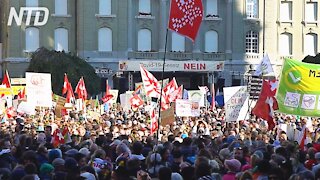 NTD Italia: Svizzera, manifestazione a Berna contro legge anti-covid. Referendum entro pochi mesi