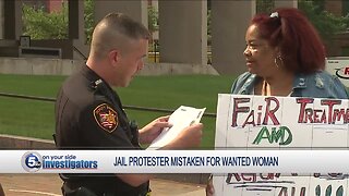 Woman stopped, asked for ID during jail protest