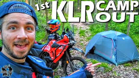 First KLR 650 Camping Adventure! | Moto/Nature ASMR