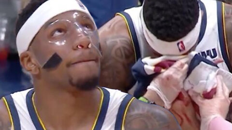 Fight BREAKS OUT At Nuggets v. Blazers Game After Torrey Craig BREAKS Nose In GRUESOME Blood Bath