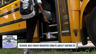School bus crash video prompts seat belt debate