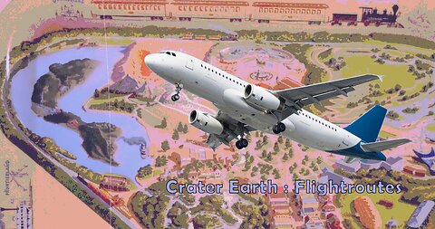 44-Crater Earth and flightroutes