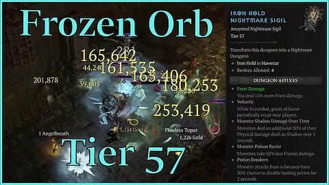 Iron Hold (Tier 57) - Frozen Orb Sorc (No Commentary)