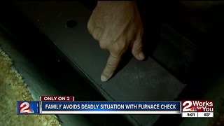 Family avoids deadly situation during furnace check