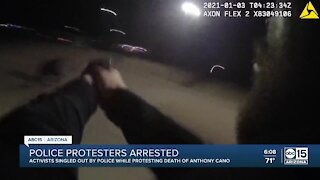 Chandler police make "select arrests" of "instigators and agitators" during protest