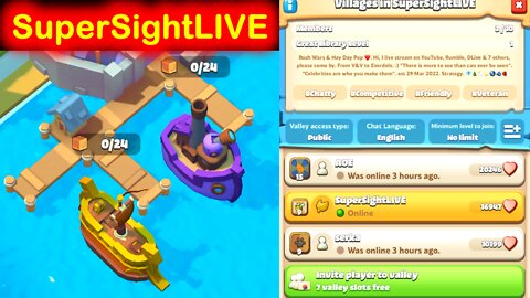 Post Update! NEW SuperSightLIVE Valley! Very1st 2 boats! Completing boat tasks!