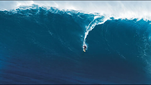 surfing the biggest waves