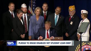 President Trump signs order to eliminate federal student loan debt for some disabled veterans