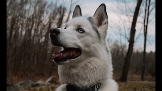 Talking husky says “I LOVE YOU”