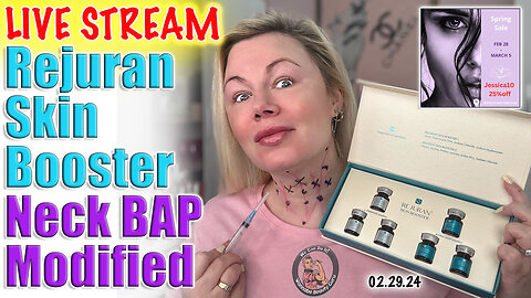 Live Sale and Rejuran Skin Booster Modified Neck BAP, GlamCosm | Code Jessica10 Saves you money