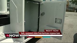 Tools, equipment stolen from hurricane response team