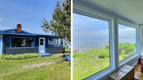Cette mini-maison en Gaspésie avec le fleuve dans sa cour est affichée à 167 000 $