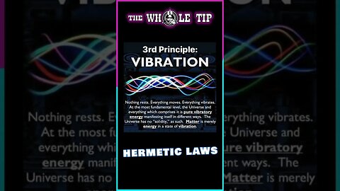 HERMETIC LAW III - VIBRATION - the Whole Tip #shorts #short