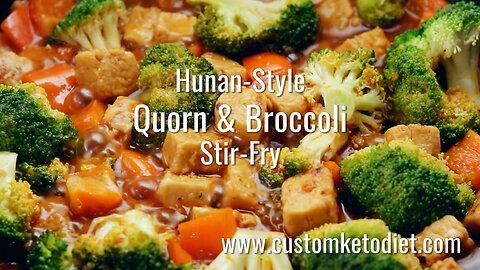 Keto Hunan-Style Quorn and Broccoli Stir-Fry