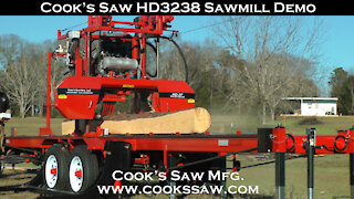 Cook's HD3238 Portable Hydraulic Sawmill Demo