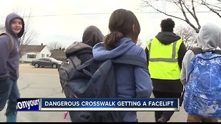 Dangerous crosswalk outside Sacajawea Elementary getting a facelift