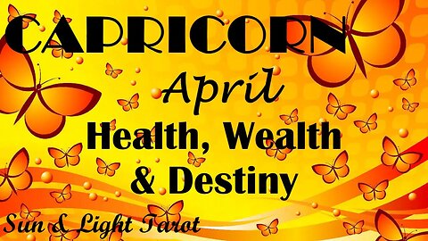 Capricorn♑Amazing Things Coming!🤩The Most Aware & Wise You've Ever Been!😏April Health Wealth Destiny