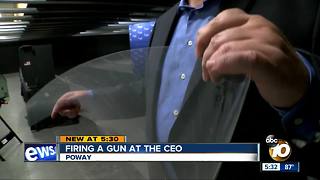 Window protects CEO from a gunman