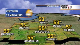 Very mild Friday. Dry weekend.