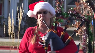 Bagpipe Christmas caroling lifts spirits at nursing homes in the Treasure Valley