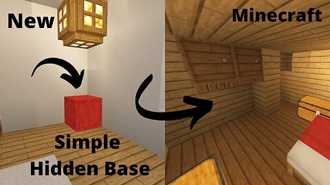 How to make secret base in Minecraft || Simple Hidden base in Minecraft || Tutorial