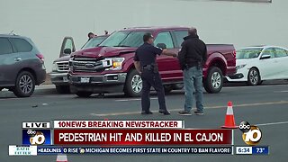 Pedestrian struck by truck, killed in El Cajon
