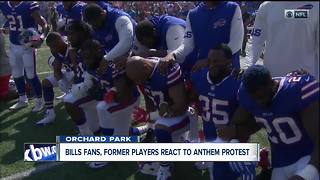 Bills fan leaves game after National Anthem protests