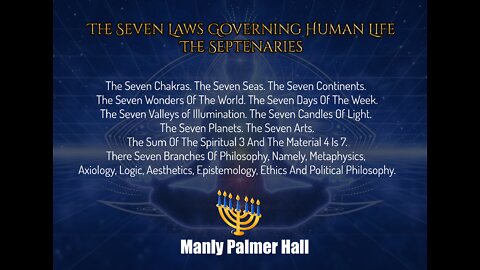 The Seven Laws Governing Human Life: The Septenaries By Manly Palmer Hall