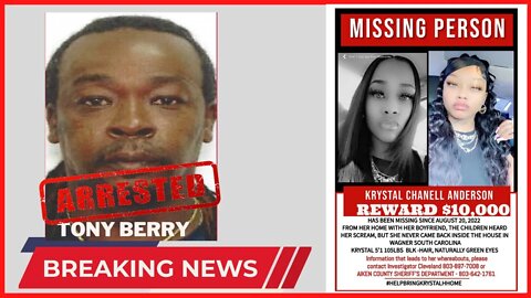 BREAKING NEWS In The Krystal Anderson Case - Tony Berry ARRESTED