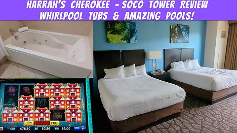 Harrah's Cherokee Soco Tower Whirlpool Tub Room Review!
