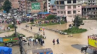 Heavy rains lead to extreme flooding in Banepa, Nepal