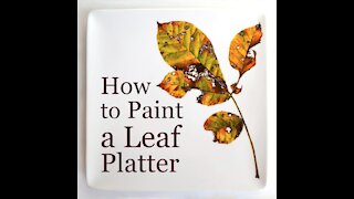 How to Paint a Fall Leaf Platter