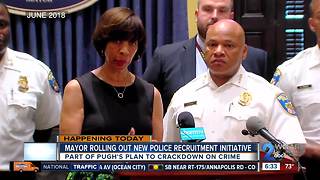 Mayor Pugh to announce new police officer recruitment initiative